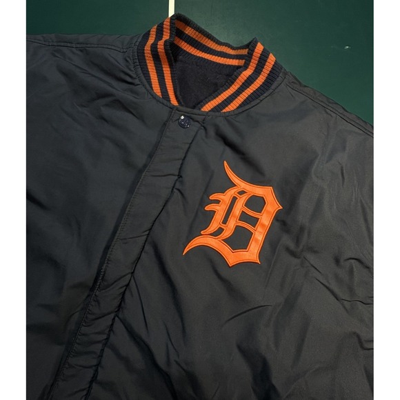 Vintage JH Design Detroit Tigers Reversible Wool Bomber‎ Jacket Men's 2XL XXL - Picture 15 of 16